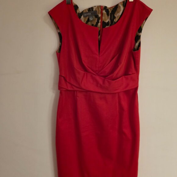Donna Ricco Red Sheath Dress โ Size 10 (Never Worn) - Picture 1 of 4